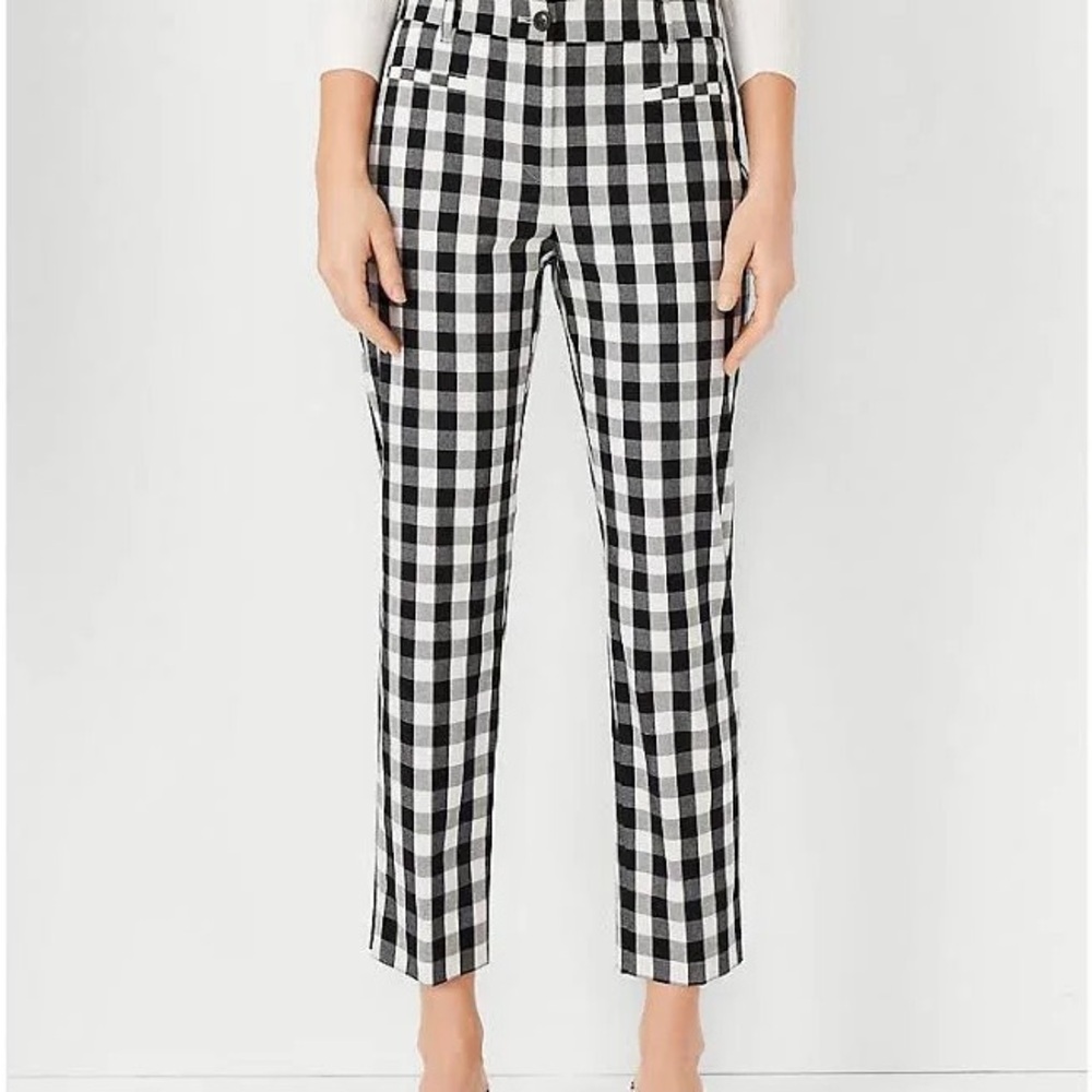 Ann Taylor Gingham crop pants